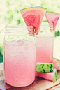 Blend chilled watermelon with coconut water, fresh lime and mint.