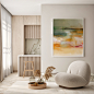 Abstract Art art artist artwork colorful decor green home texture yellow