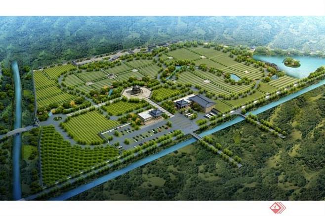 某古典中式风格福寿陵园景观规划设计ppt...