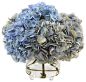 Hydrangea Arrangement in Glass Vase traditional artificial flowers