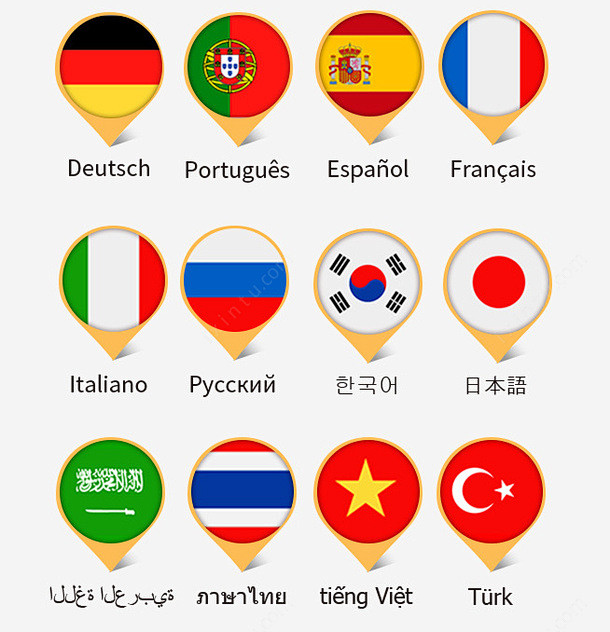 阿里巴巴国际站多语言图标