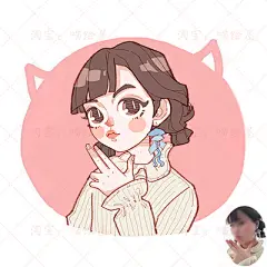 超级版马克笔Q版头像漫画卡通头像设计婚礼请柬定制情侣头像LOGO-淘宝网
