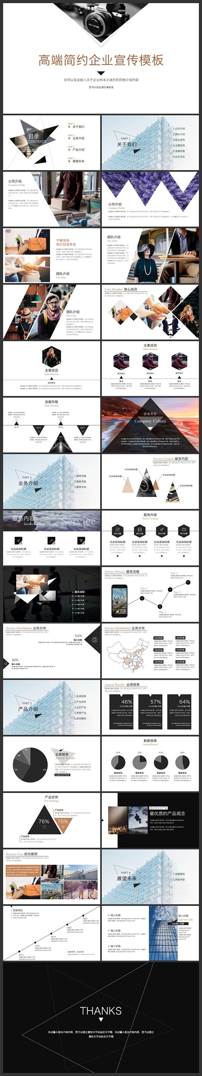 高端简约企业介绍品牌宣讲PPT模板