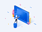 Designer illustrator gradient people 3d illustration designer design cattle wacom character art isometria isometric vector