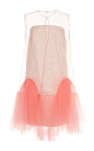 Sleeveless Jacquard And Tulle Short Dress by DELPOZO 
