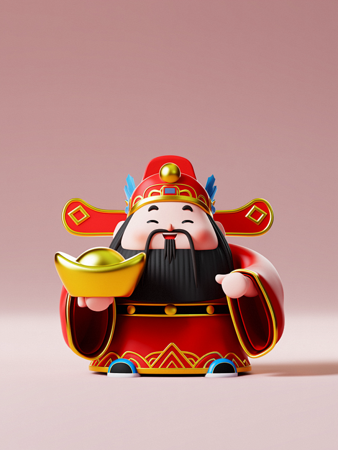 财神爷C4D模型