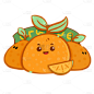 新年手绘插画-橘子