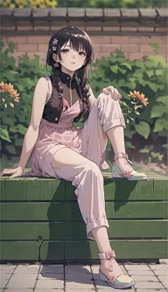 数字艺术漫画风可爱少女插画-众图网