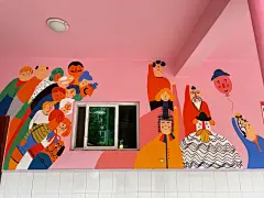 幼儿园墙画｜画室墙绘 - 小红书