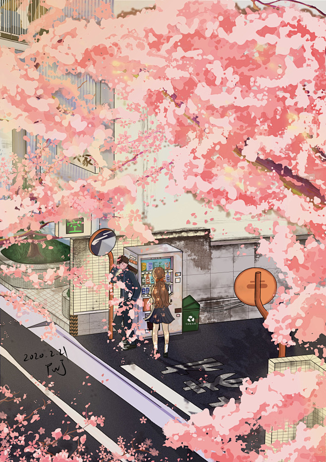 日系插画-花瓣网