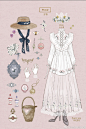 日本插画师ふわっとん的服饰插画作品