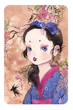 廖小萌的_采集到插画-水彩