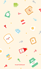 iPhone壁纸 萌物 可爱 背景 套图 韩系 插画 素材 ╯з ︶ღ 麽麽