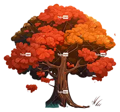 秋天的树-色彩缤纷的秋天树站在草地上