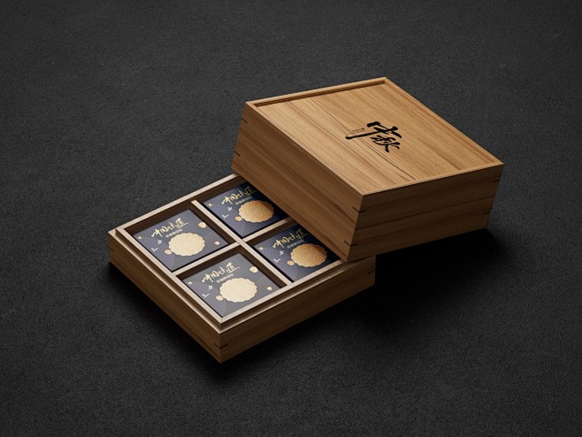 高档木盒月饼盒包装可再利用创意包装