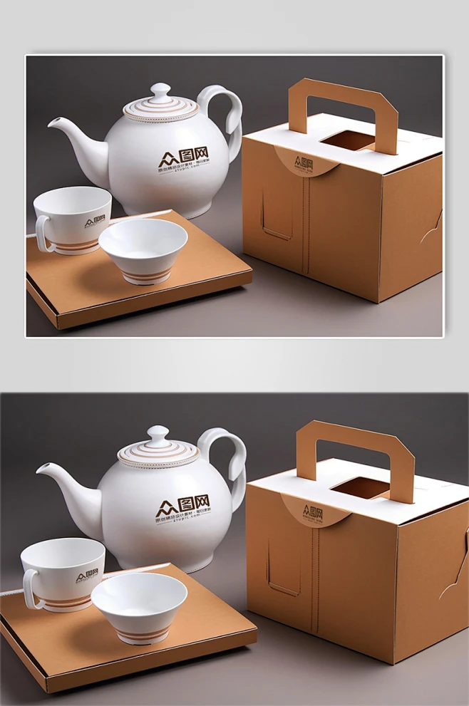 大气简约盒装茶叶茶饮品样机展示-花瓣网