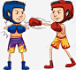 搏斗拳击的2个男孩 武术 比武 元素 免抠png 设计图片 免费下载 页面网页 平面电商 创意素材