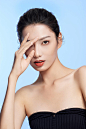 国潮 妆容彩妆 眼妆 唇妆护肤美妆美女微笑笑容模特医美女装酷流行时尚珠宝-3480