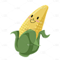 手绘-蔬菜拟人元素-玉米