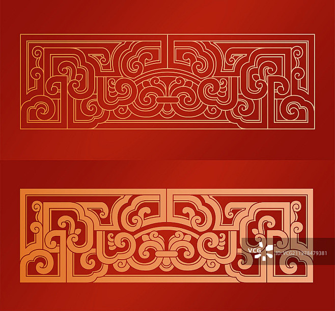 中式传统装饰花纹纹样红色喜庆背景图片素材