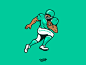 American football player american ball football illustration logo mascot player run running sport sportlogo touchdown vector vector art yards