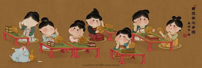 插画师焦响乐：胖脸仕女图，最潮的唐风文化...