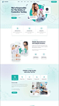 This may contain: the landing page for dental clinic website, which is designed to look like it has two different