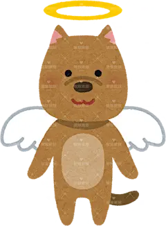 宠物狗死后变成天使清明节扫墓贴纸扁平儿童插画元素卡通免扣png图片素材