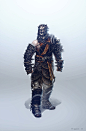 Bear Shaman - Epic Raid armour, Per Haagensen : Project: "Age of Conan: Rise of the Godslayer"<br/>Client: Funcom<br/>Date: 2009<br/>Character costume / armour concept art for the MMORPG