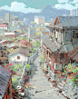 Village scenery