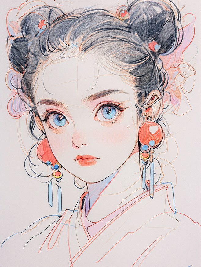 插画人物线稿参考图集 卡通插画原画设计素...