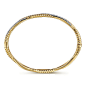 14K Yellow Gold Twisted Rope and Diamond Bangle - 0.4 ct - Shot 3