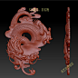 中国龙盘龙祥云纹浮雕953三维半立体图圆雕图3d打印STL格式3d模型-淘宝网