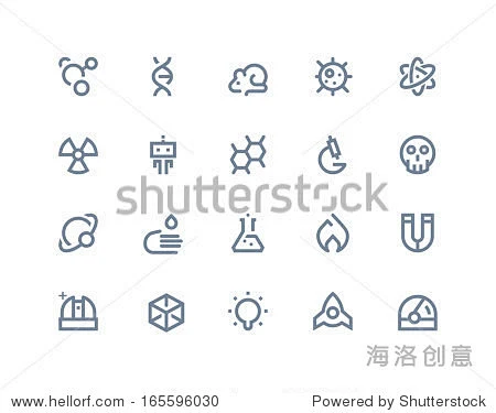 Science icons. line series-花瓣网