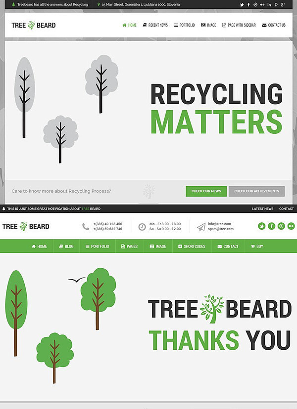 环保博客主题网站模板 Eco Wordp...