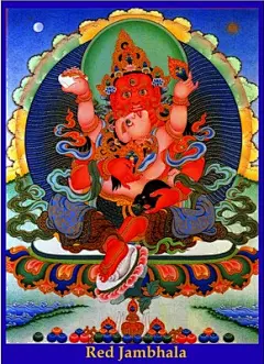 结缘佛像画像密宗护法红财神佛像唐卡挂画像西藏手绘相纸双面塑封 t.cn/EAIZQeA