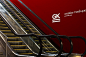 商场电梯自动扶梯广告灯箱LOGO样机素材下载3d animated escalator lightbox mockup