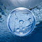 水滴 水珠 护肤品成分 气泡 水泡 补水保湿 海洋 科学分子 水分子