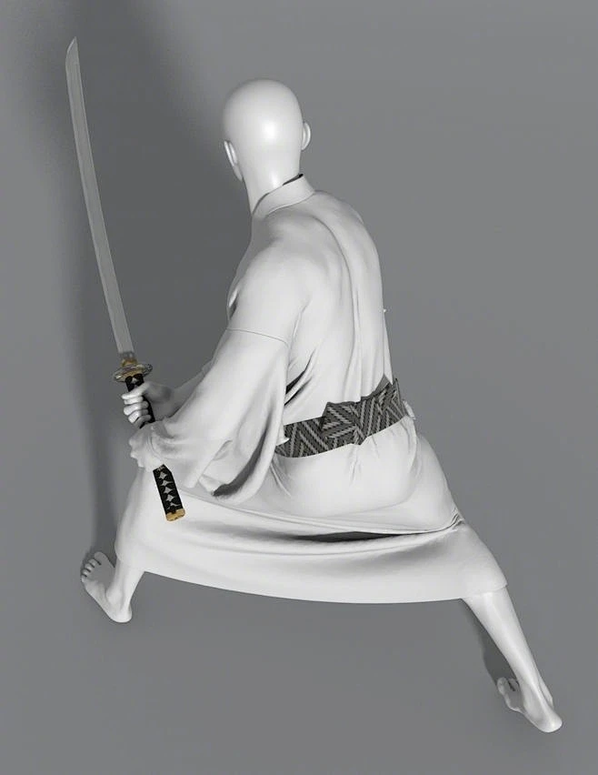 #设计秀# 人体动态、武士刀、打斗pose~ -花瓣网