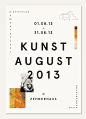 Kunstaugust 2013 – Print design for an exhibition featuring 12 artists in Bad Radkersburg.