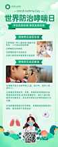 世界防治哮喘日公益宣传长图海报