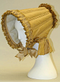 Bonnet 1804, American, Made of silk and ……_来自深坐颦蛾眉的图片分享-堆糖网