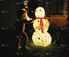 雪人,你好,水平画幅,婴儿,惊奇,非凡的,女孩,圣诞小彩灯