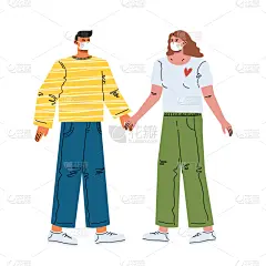 手牵手,女孩,男人,公亩,风险,健康保健,药