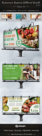 Restaurant Business Billboard Bundle | Volume 4 - Signage Print Templates