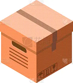 图标,纸箱,计算机,纸盒,模板,板条箱,品牌名称,充满的,递送,写实