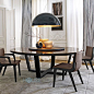 Round Marble Top Dining Table Design - Xilos by Maxalto: 
