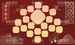 中式婚礼照片墙  - 源文件下载【酷图网】中式,照片墙,婚礼照片墙,结婚照片墙,传统婚礼,中式婚礼,古风照片墙