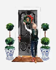 水彩大门高清素材 卡通 大门 女人 手绘 插画 植物 欧美 水彩 免抠png 设计图片 免费下载