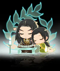 BL_阿飘_亚玖_沈谢/夜初 |古剑2圈插画_网易GACHA二次元社区 #小清新# #头像# #壁纸# #背景图# #治愈系#